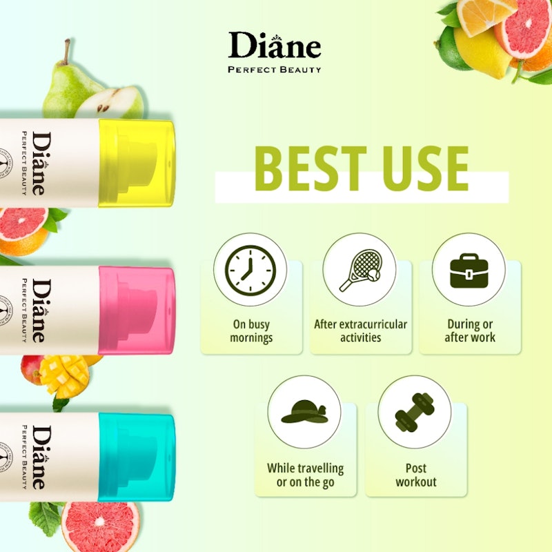 Diane Perfect Beauty Dry Shampoo For Hair & Scalp Fresh Citrus & Pear 5