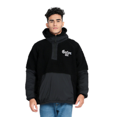 Jaket Sherpa Hitam Pria