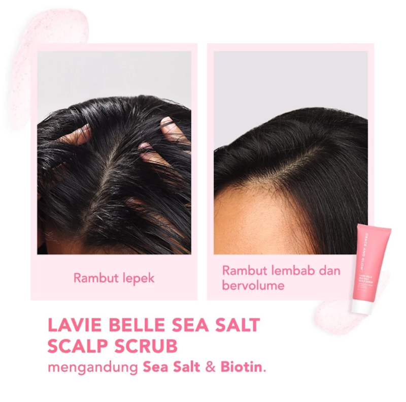 Grace and Glow Lavie Belle Sea Salt Hair Scalp Scrub 3