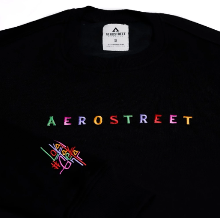 Adco Pakis Mas Aerostreet Crewneck Spektrum Hitam 