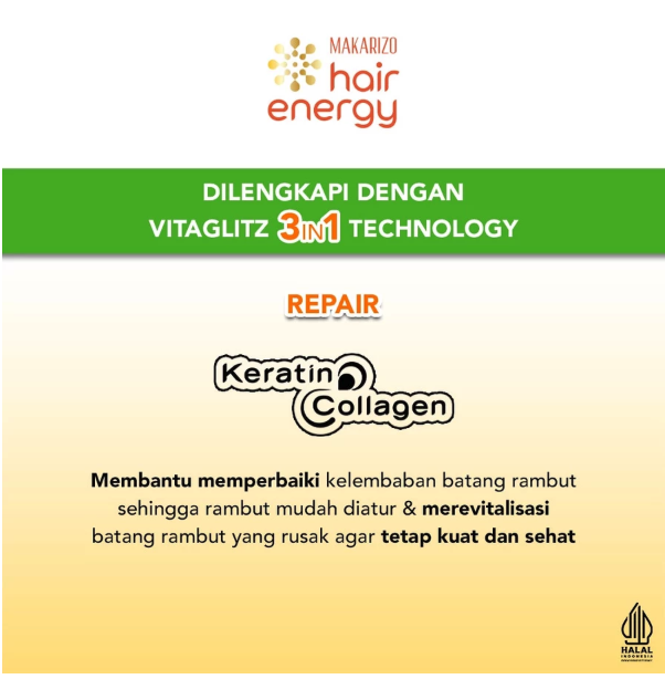 Akasha Wira International Makarizo Hair Energy Vitaglitz Hair Serum Aloe Melon