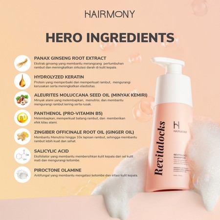 Megah Cantika Indonesia Hairmony Revitalocks Shampoo