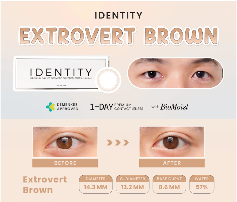 Softlens Story Identity Extrovert Brown with Biomoist 4