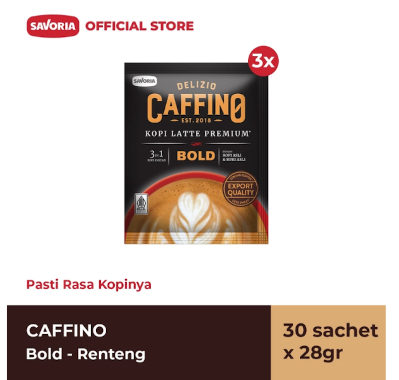 Caffino Kopi Latte Premium Bold (30 sachet x 28 gram)