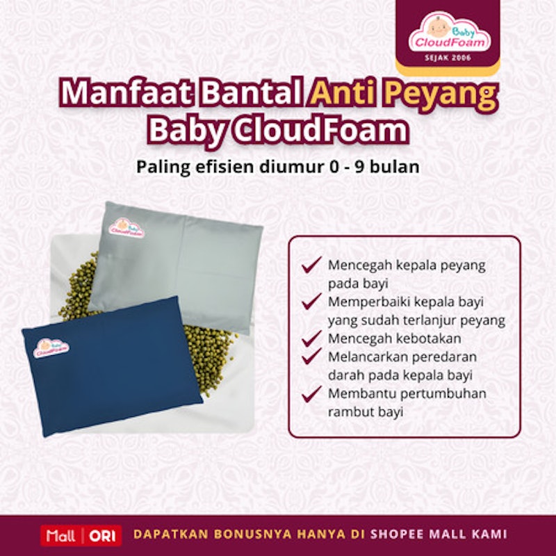 Baby Cloudfoam Bantal Bayi Anti Peyang CVC Series 3