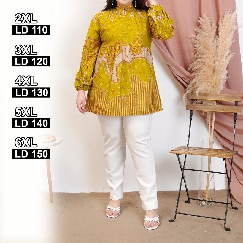  Melarge Kemeja Batik Wanita Jumbo