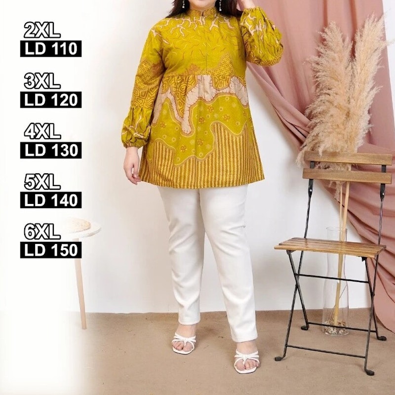 Melarge Kemeja Batik Wanita Jumbo 5