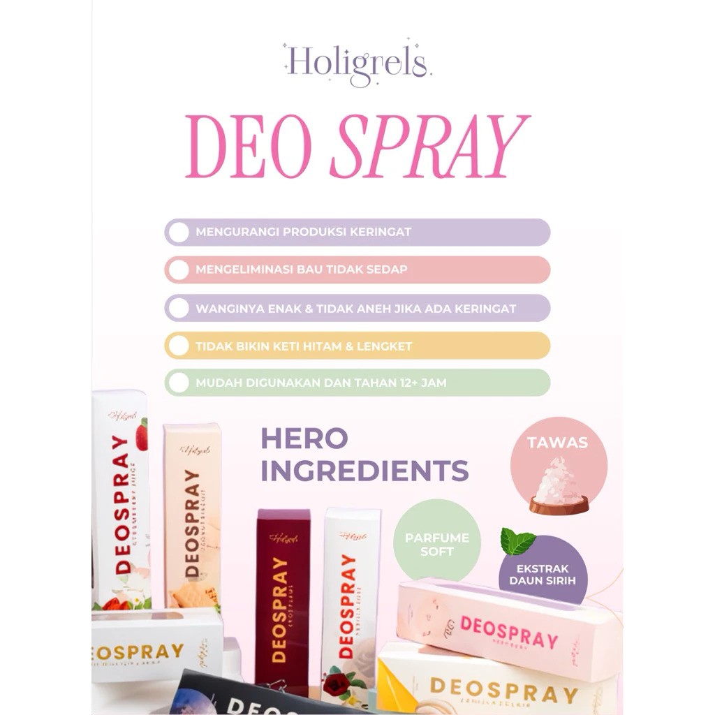 Holigrels Deo Spray Coconut Biscuit 