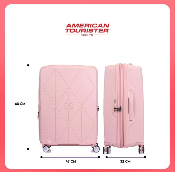 American Tourister Argyle Medium Antique 25 Inch Pink