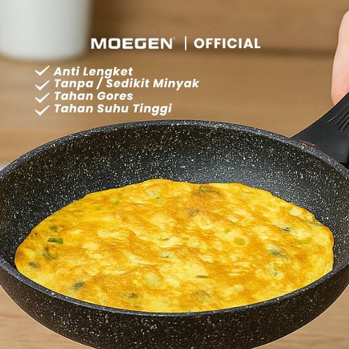 MOEGEN® Fry Pan Granite Series Plus Tutup Kaca 28 cm