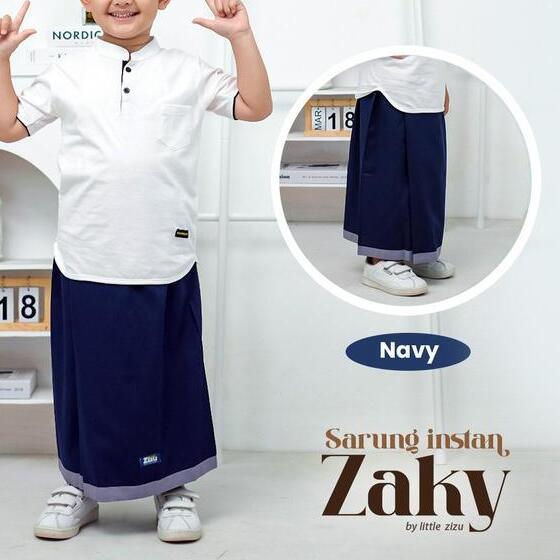  Little Zizu Sarung Anak Instan Zaky Motif Polos