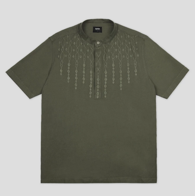  CUTOFF Rashad Kemeja Koko Lengan Pendek