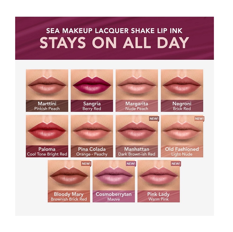 Sea Makeup Lacquer Shake Lip Ink Pina Colada 5