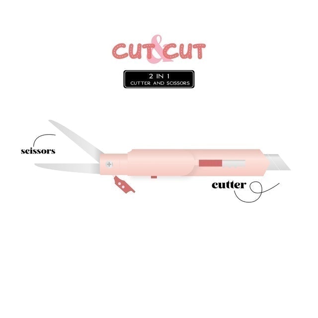 Paperie Lab Cut & Cut 2in1 Cutter and Scissors