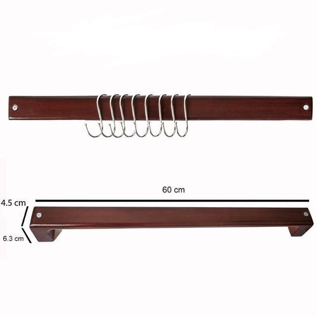 Gantungan Dapur Panci Kayu Solid