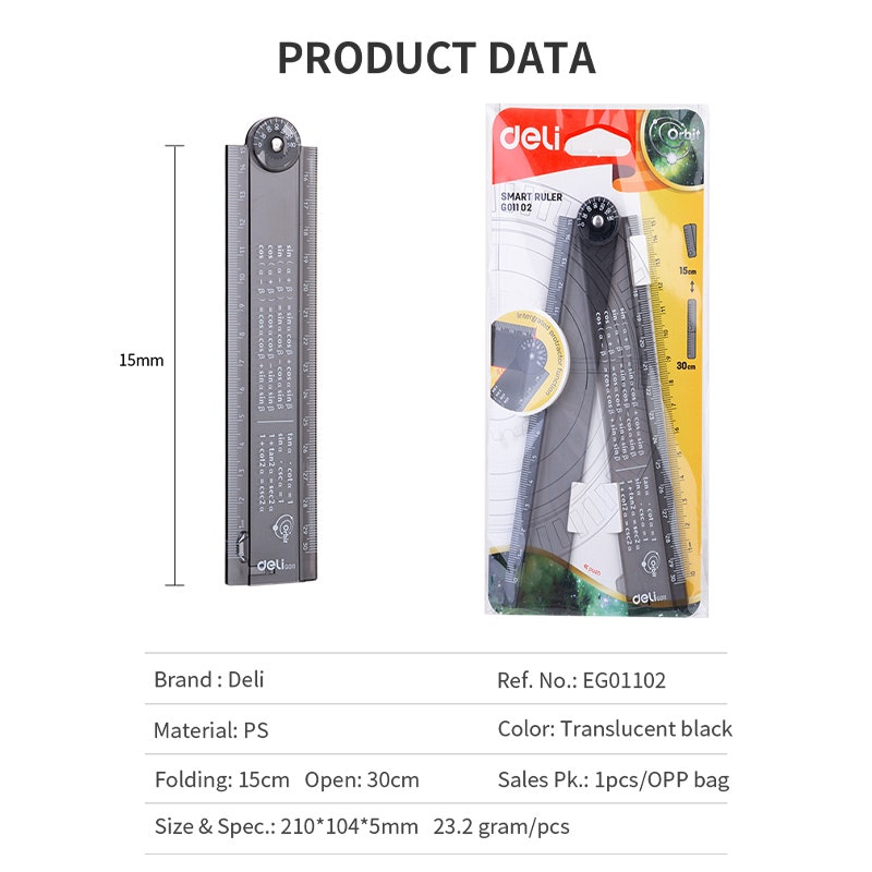 Deli Foldable Ruler 2