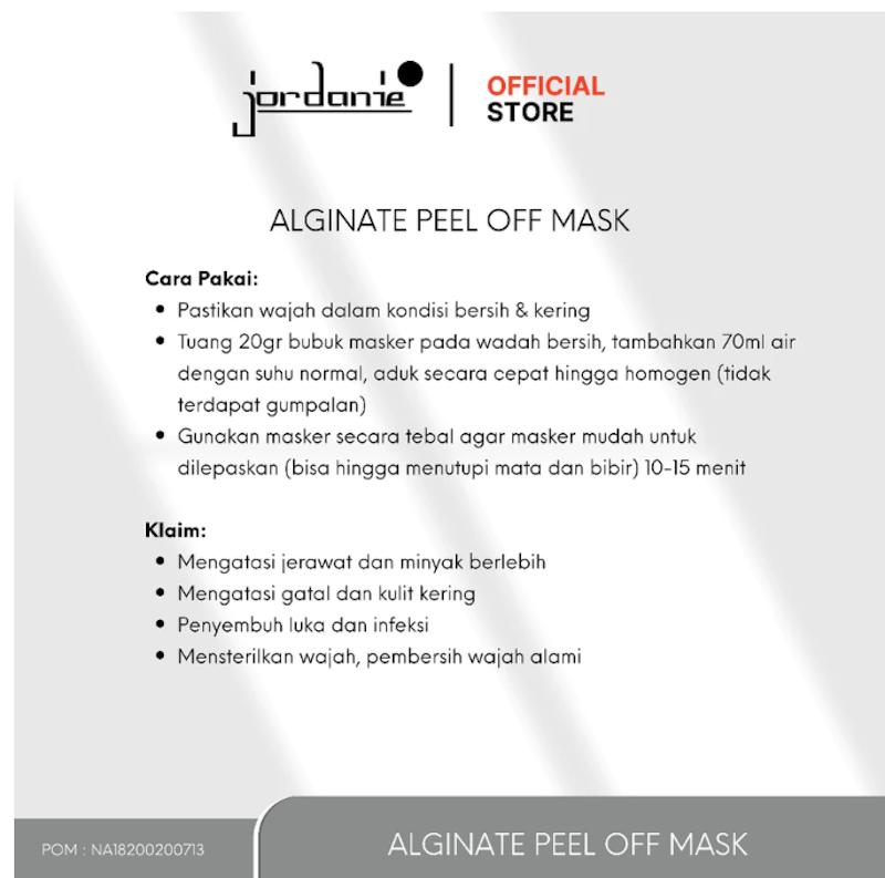 Jordanie Alginate Peel Off Mask Charcoal 4