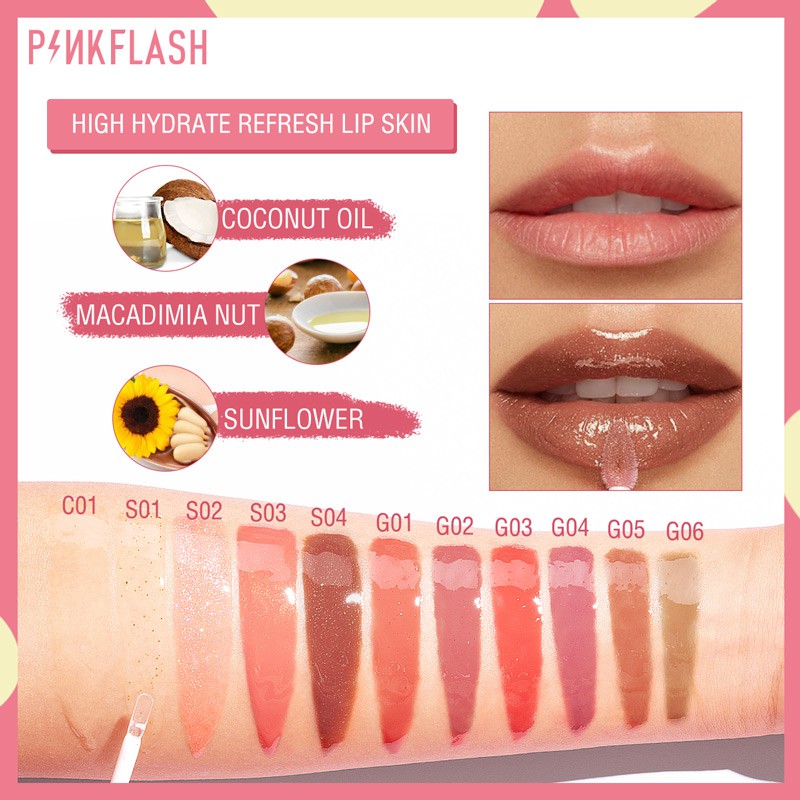 Pinkflash OhMyGloss Moisturising Plumpmax High Shimmer Lip Gloss
