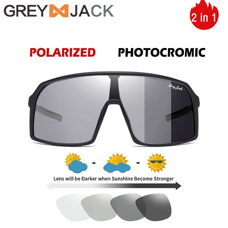 GREY JACK Kacamata Polarized Photocromic 2in1 3034