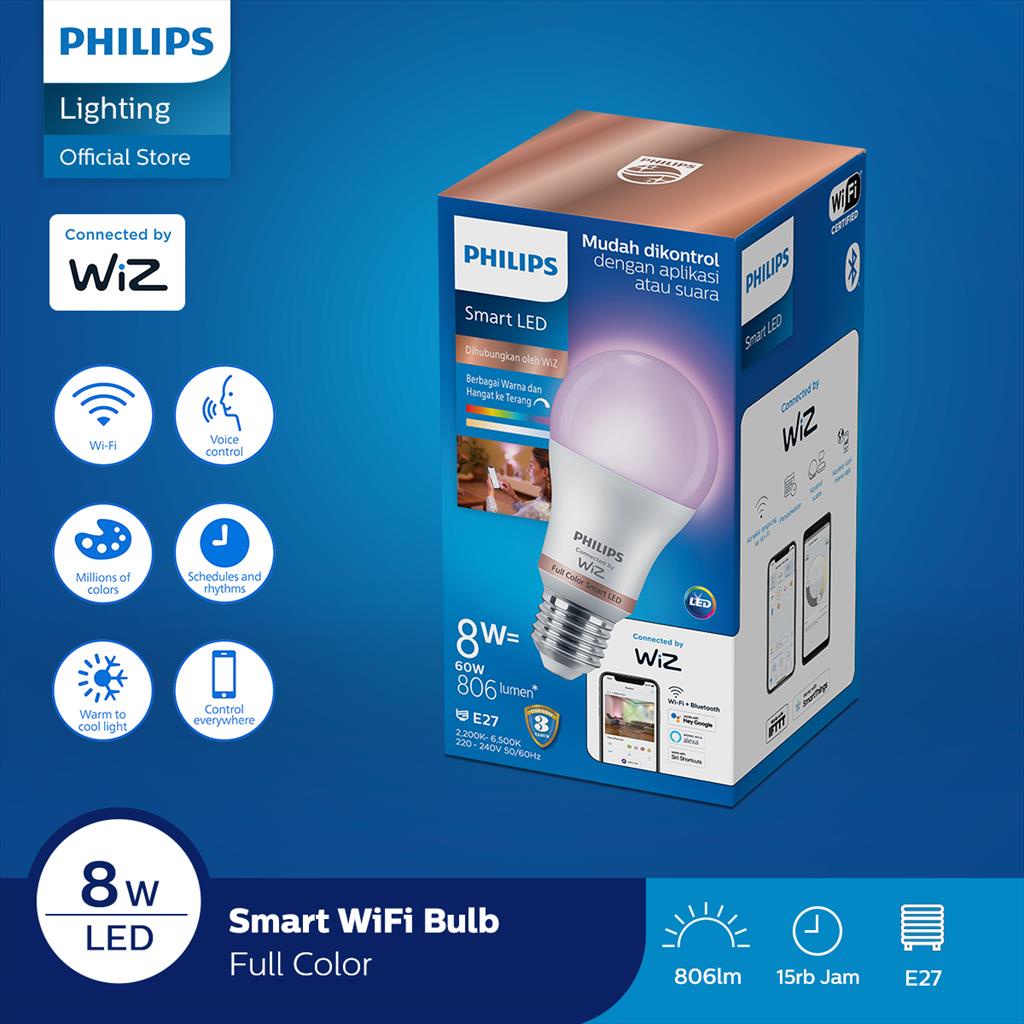 Philips Electronics Nederland B.V. Philips Smart WiFi Bulb Full Color