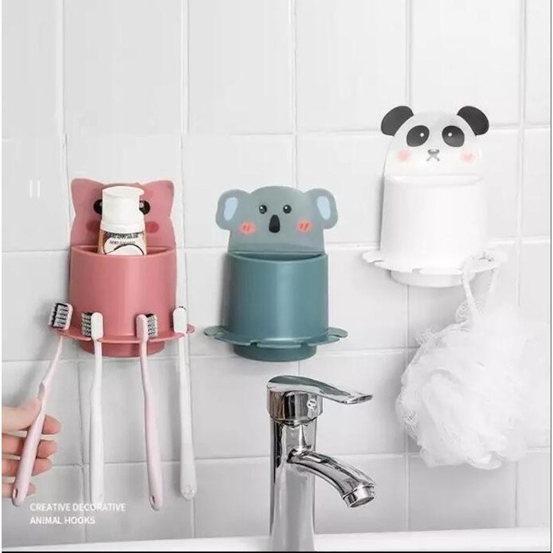 Tempat Sikat Gigi 4 Kait New Model Animal 3