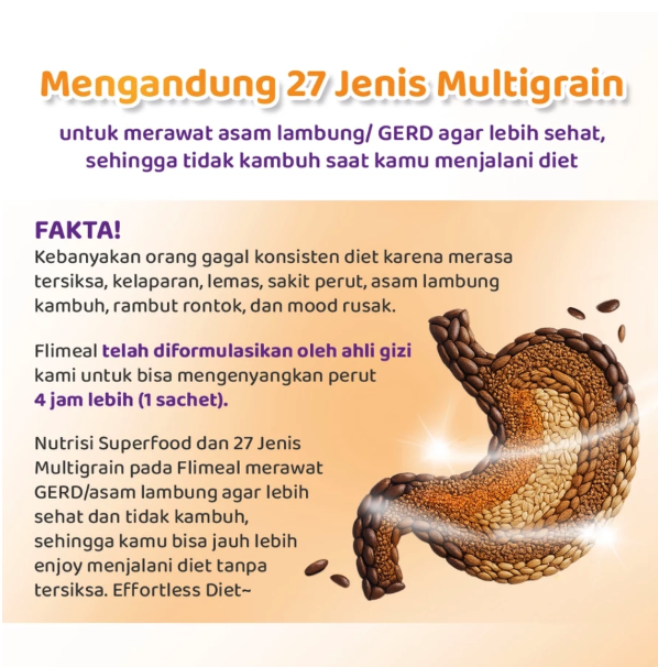 Anugerah Inovasi Makmur Indonesia Flimeal Meal Replacement 1 Box (Isi 12 Sachet) Coklat Susu