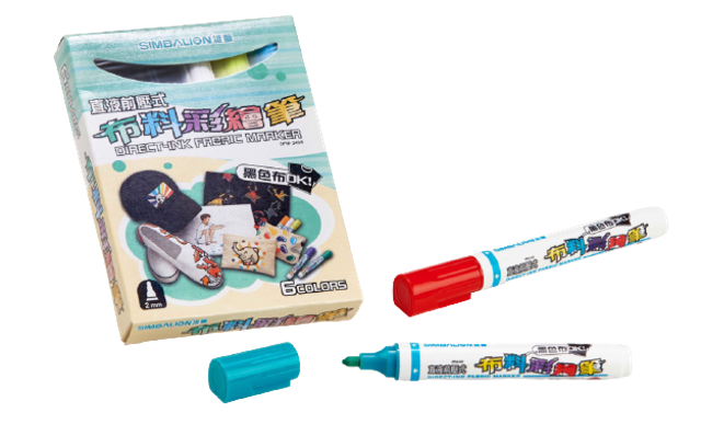 Direct Ink Fabric Marker (6 Colors)  ｜ DFM-240/6