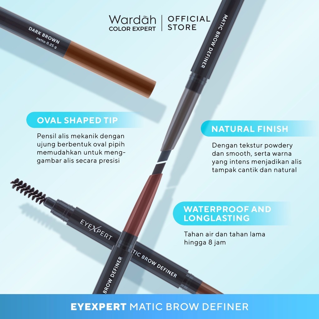 Paragon Technology and Innovation Wardah EyeXpert Matic Brow Definer Dark Grey