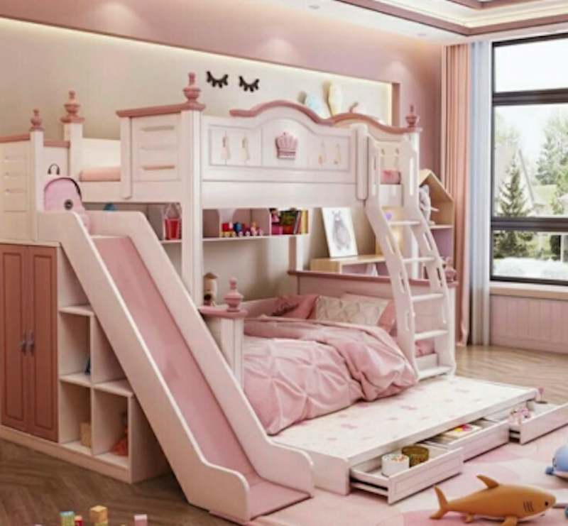 Tempat Tidur Tingkat Perosotan 2