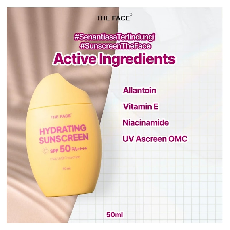 THE FACE® Hydrating Sunscreen UV Defender SPF50 PA++++ 4