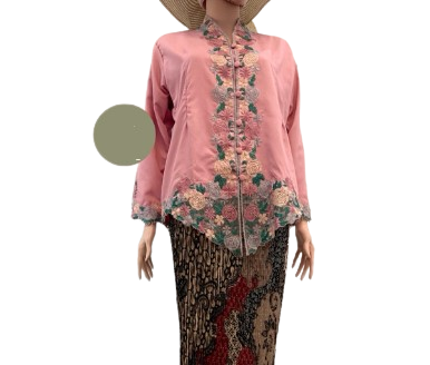 IMF_ID Kebaya Encim Bordir Motif Bunga Tangan Panjang