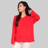 10 Rekomendasi Kaos Merah Polos untuk Wanita Terbaik 1