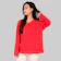 Monellina Fashion Kaos Oversize Wanita Lengan Panjang V-Neck Polos 1