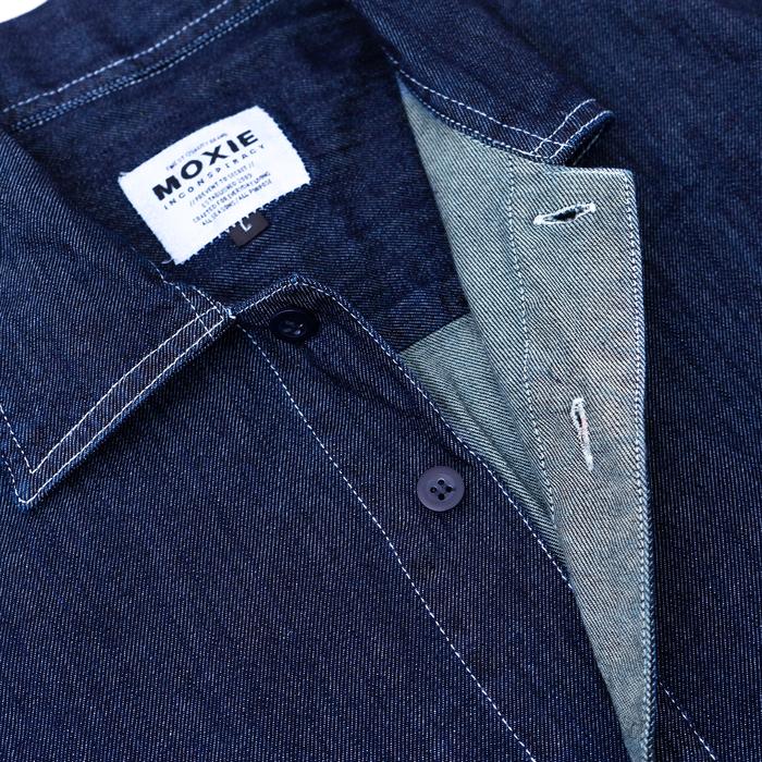 Moxie Inconspiracy Moxie Clark Boxy Shirt Oversize Denim Dark Blue