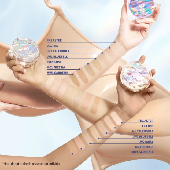 HEBE Beauty Style Barenbliss Bloomdew Moonlight Dewy Mesh Cushion LW1 Bluebell 