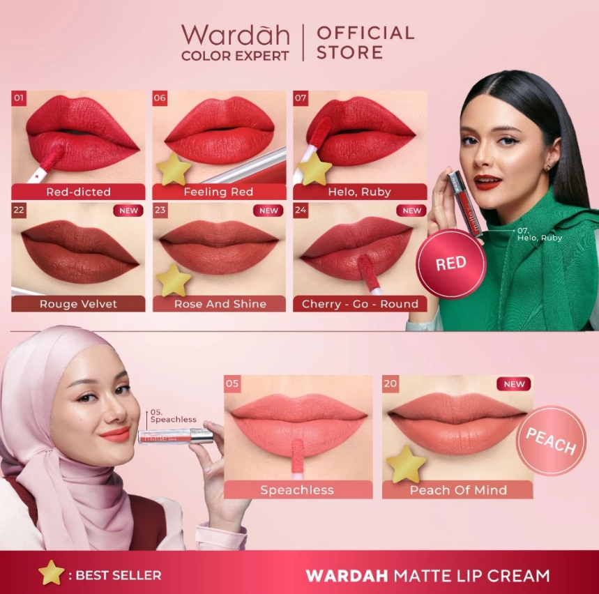 Paragon Technology and Innovation Wardah Matte Lip Cream 23 Rose and Shine
