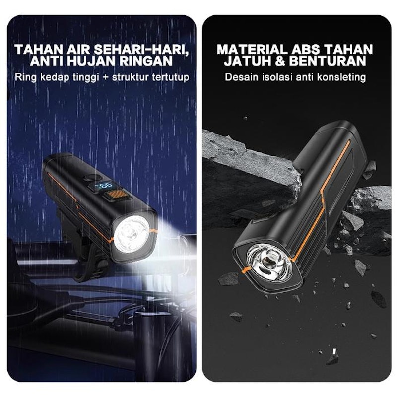FLAGO Lampu Sepeda Depan 4