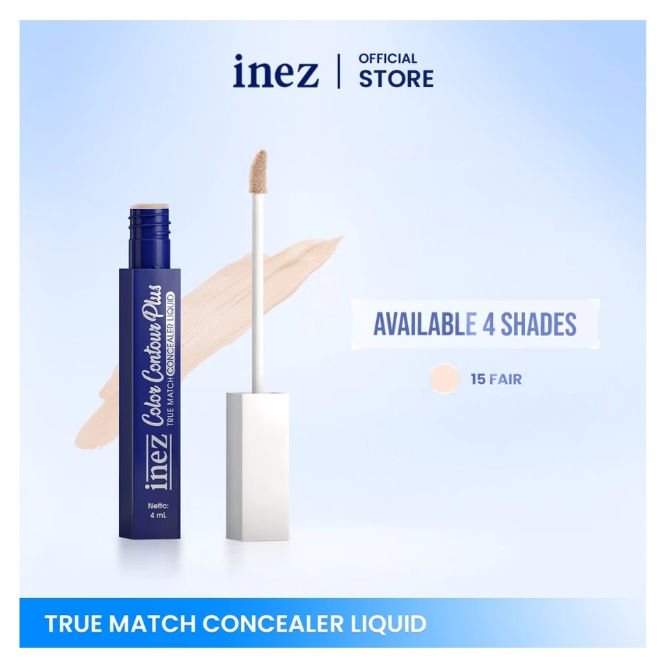 Kosmetikatama Super Indah Inez Cosmetics Color Contour Plus True Match Concealer Liquid Dark 14