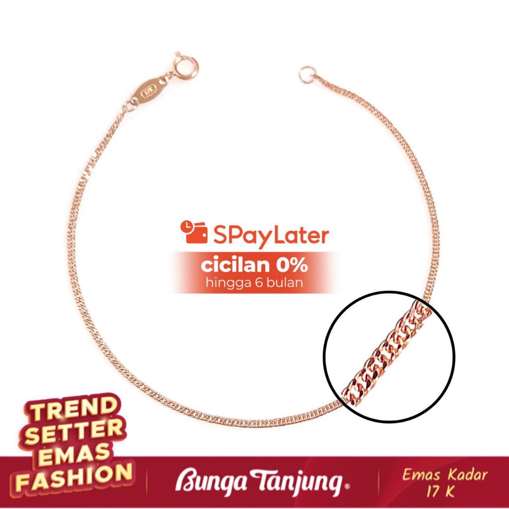 Gelang Jedar Sisik Naga Rose Gold 17K