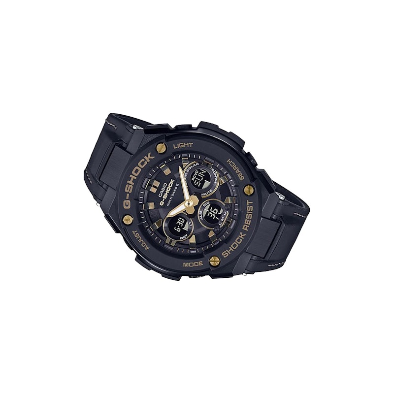 CASIO G-SHOCK Steel Men Digital Analog Dial Black Leather Strap 2