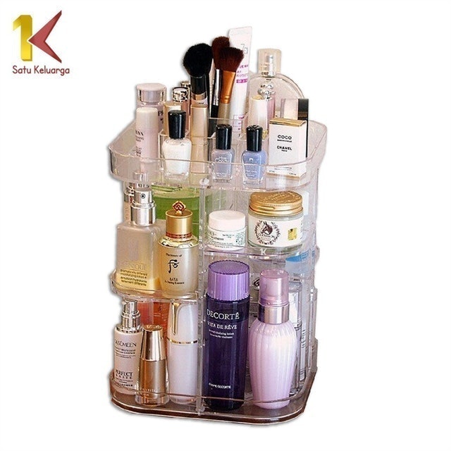 Satu Keluarga Rak Akrilik Putar 360 Derajat