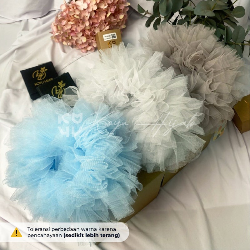Koyu Hijab Scrunchie Tille Jumbo 3