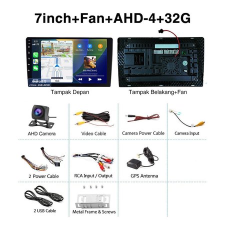  Acroder Head Unit Android 7inch+Fan+AHD RAM 4+32G