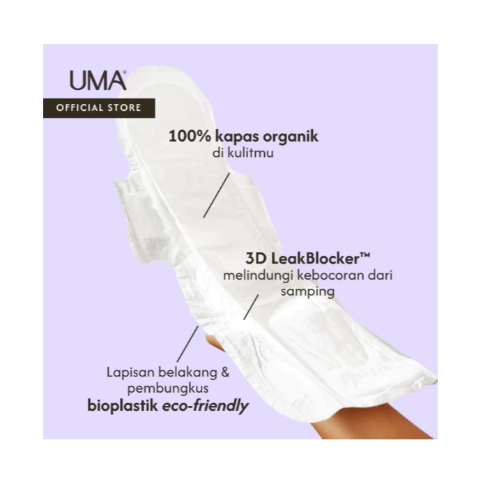 UMA® Organic Cotton Cover Pads Maxi Protection 42 cm 4