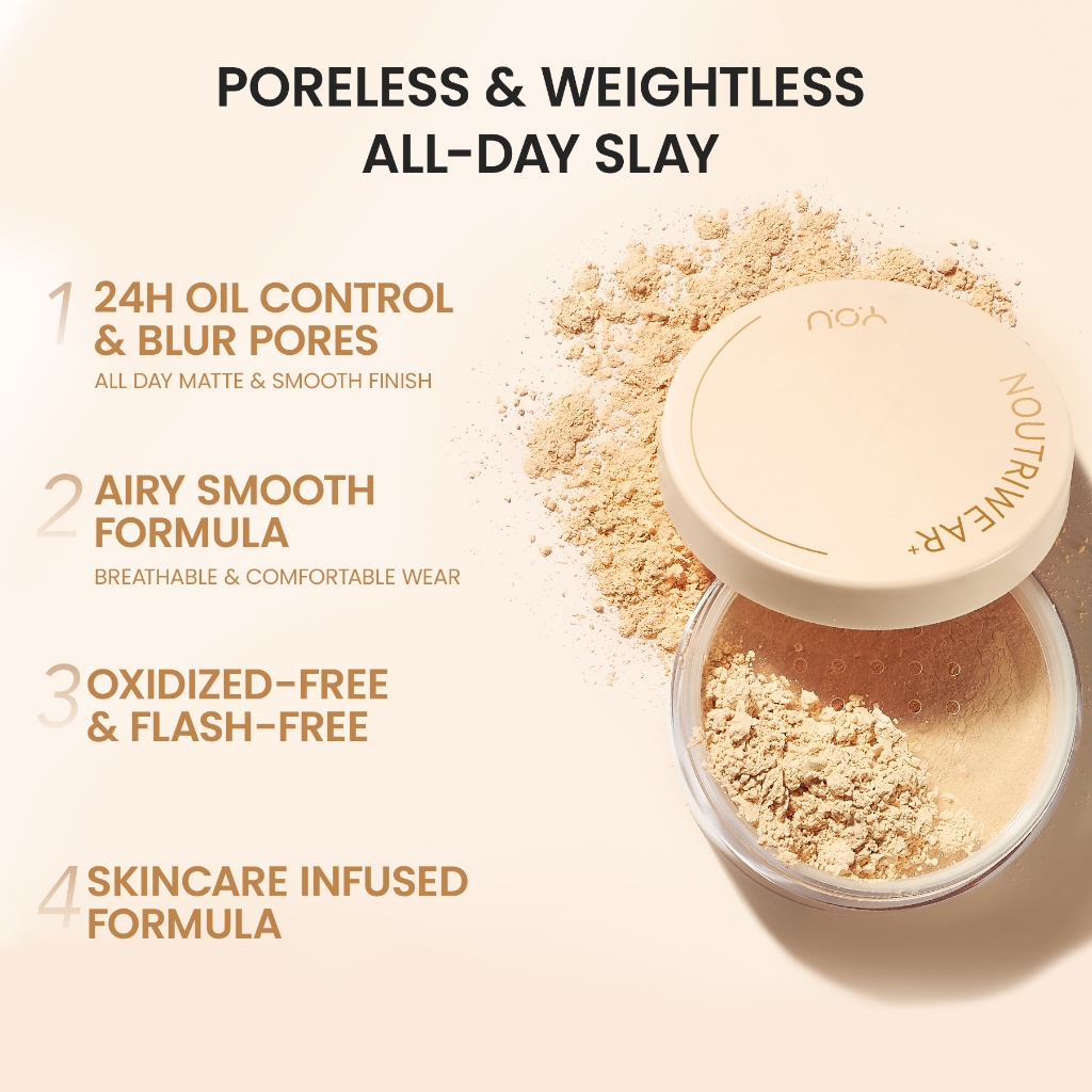 HEBE Beauty Style Y.O.U NoutriWear+ Airy Fit Loose Powder N507 Shell Beige