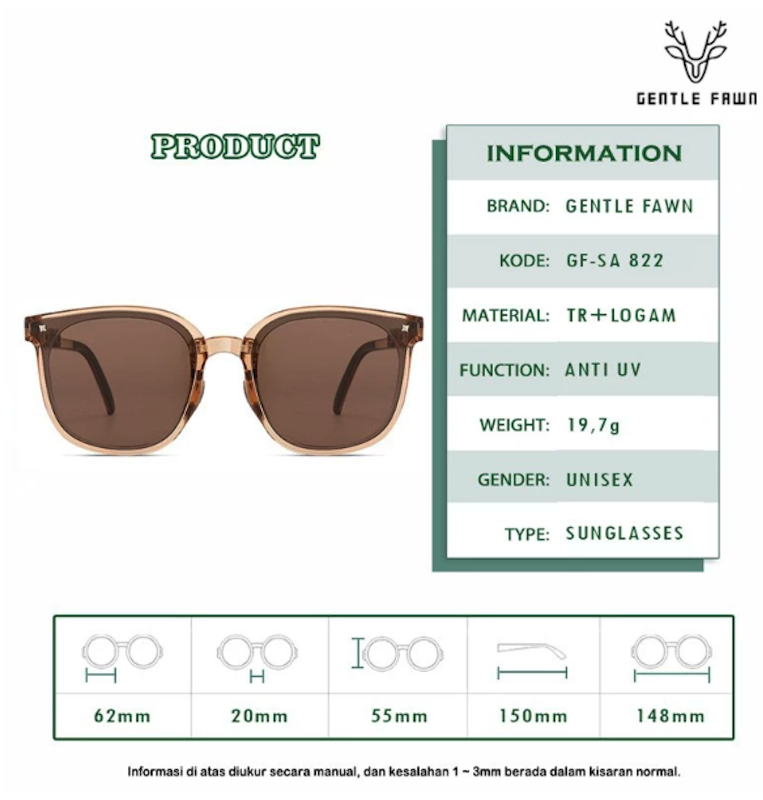 Gentle Fawn Anti UV Protection Foldable Sunglasses 5