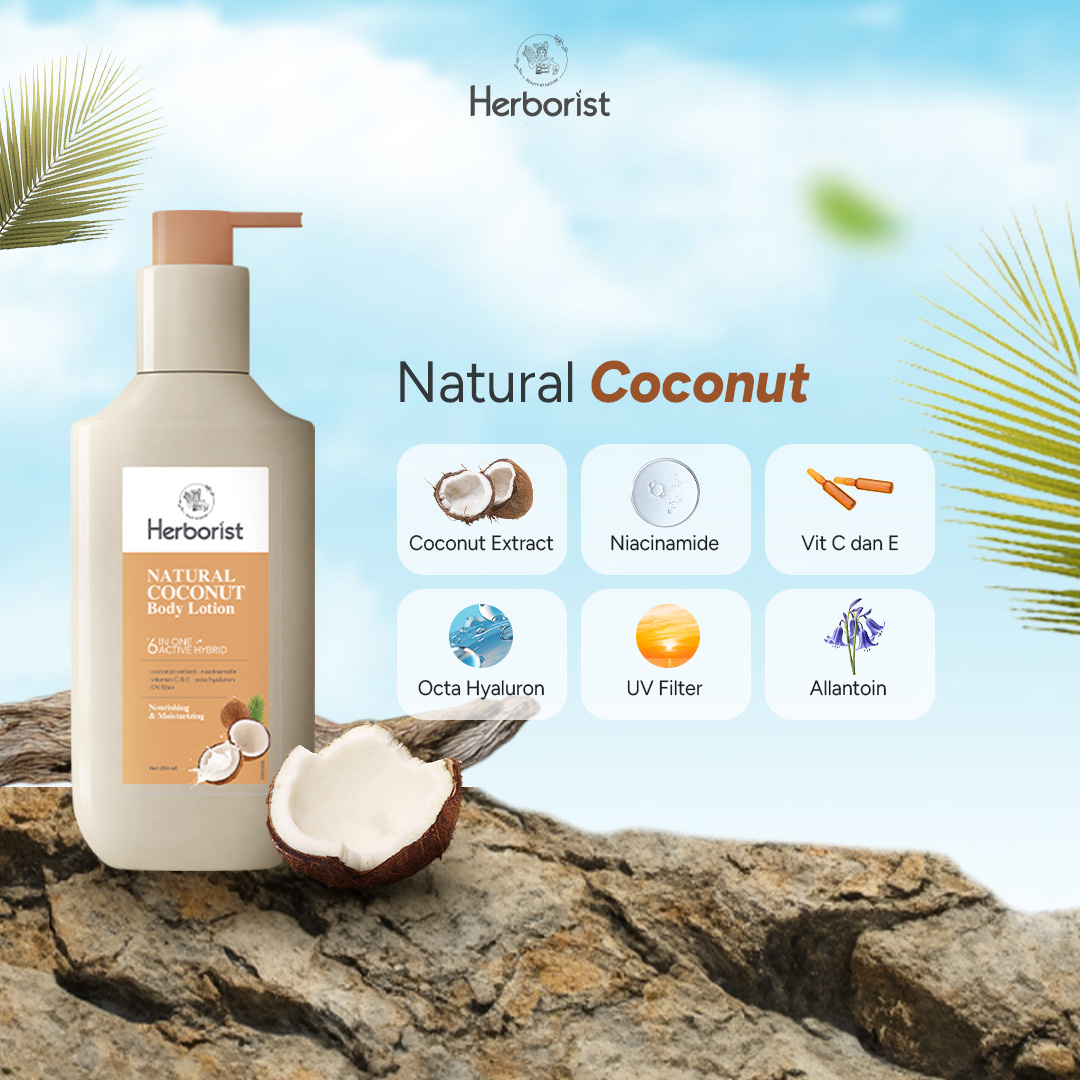Victoria Care Indonesia Herborist Natural Coconut Body Lotion 