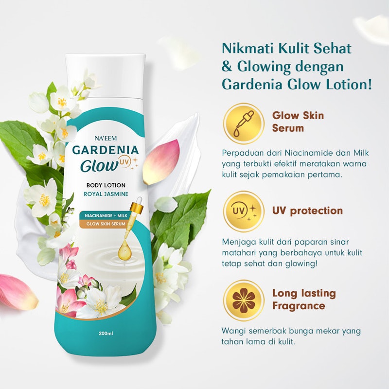 Na'eem Gardenia Glow Body Lotion Royal Jasmine 3