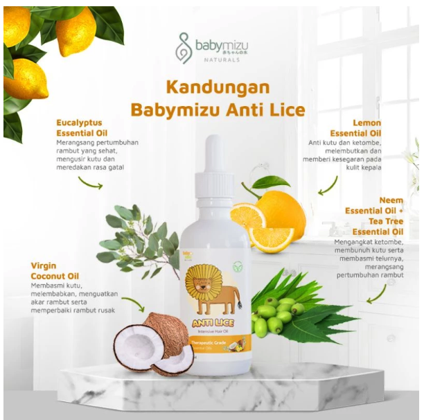 BabyMizu Naturals Indonesia Babymizu Anti Lice Intensive Hair Oil
