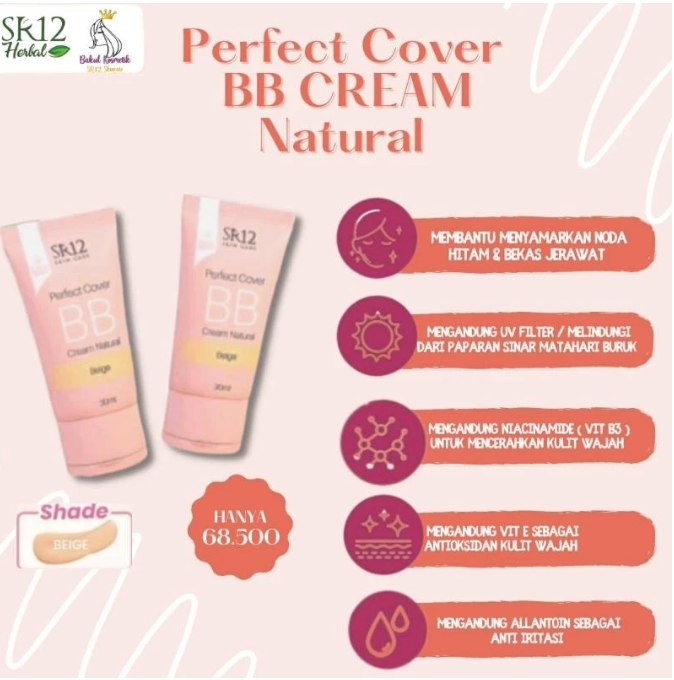 SR12 Herbal Kosmetik SR12 Perfect Cover BB Cream Beige 